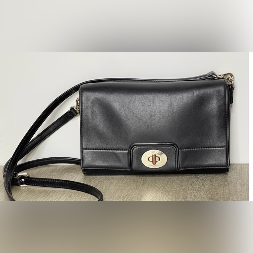 Kate Spade Hampton Road Juliana Leather Convertible Crossbody Bag - Black